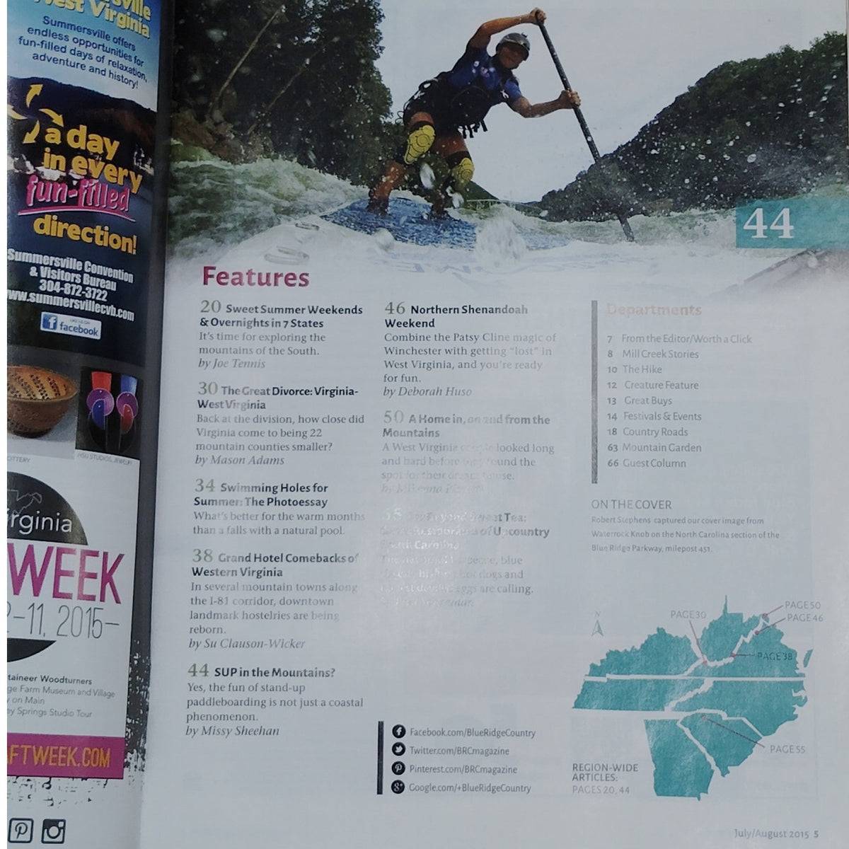 Blue Ridge Country Magazine Jul/Aug 2015 - Weekends & Amazing Getaways Leisure