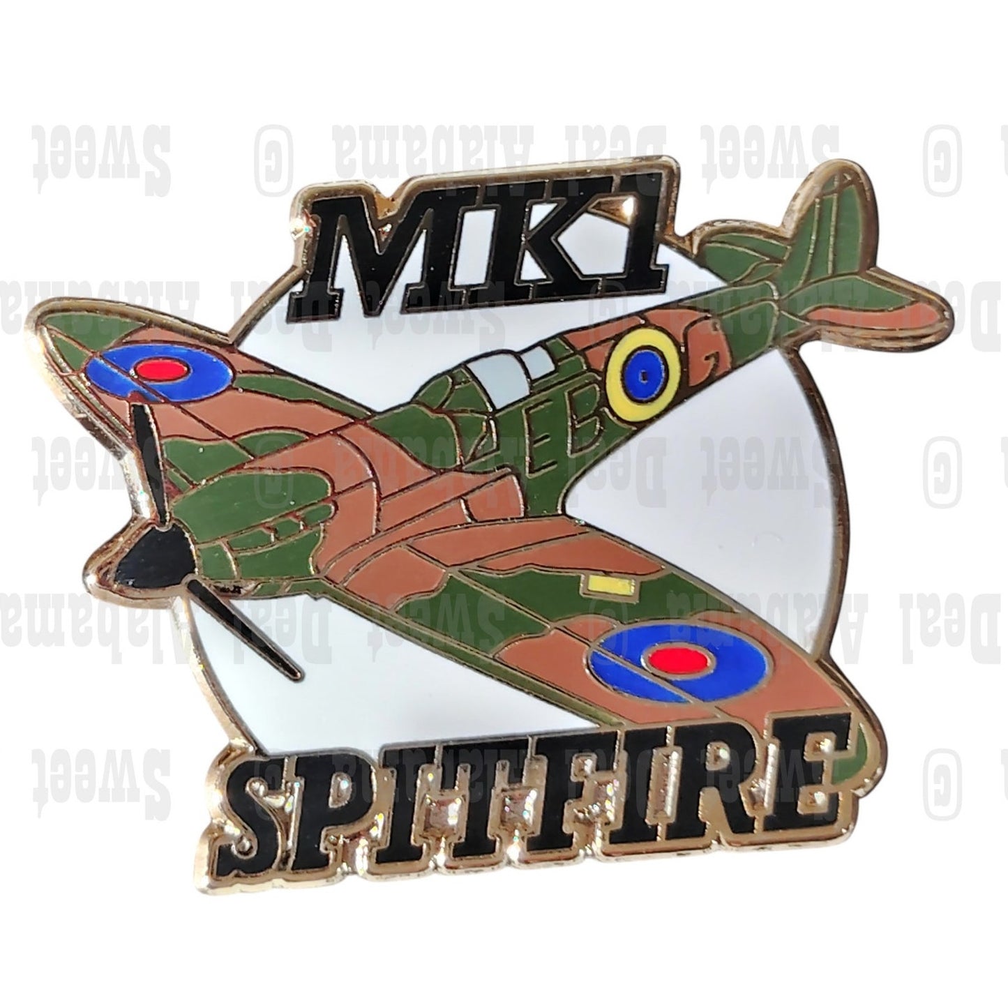 Spitfire MK1 Aircraft, Collector's Hat, Lapel, Brooch Pin 1-1/4"W x1"H