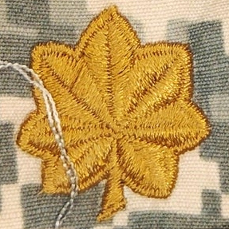 US Army Major Rank Insignia Pair Subdued ACU UCP Digital Camo Collar Patch Uncut