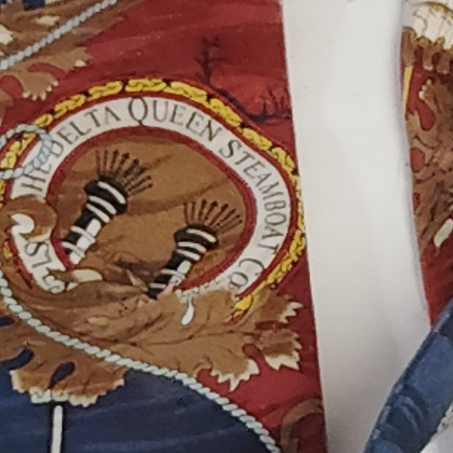 Delta Queen Steamboat Company Men’s Tie Vintage 1990s Souvenir Riverboat Design