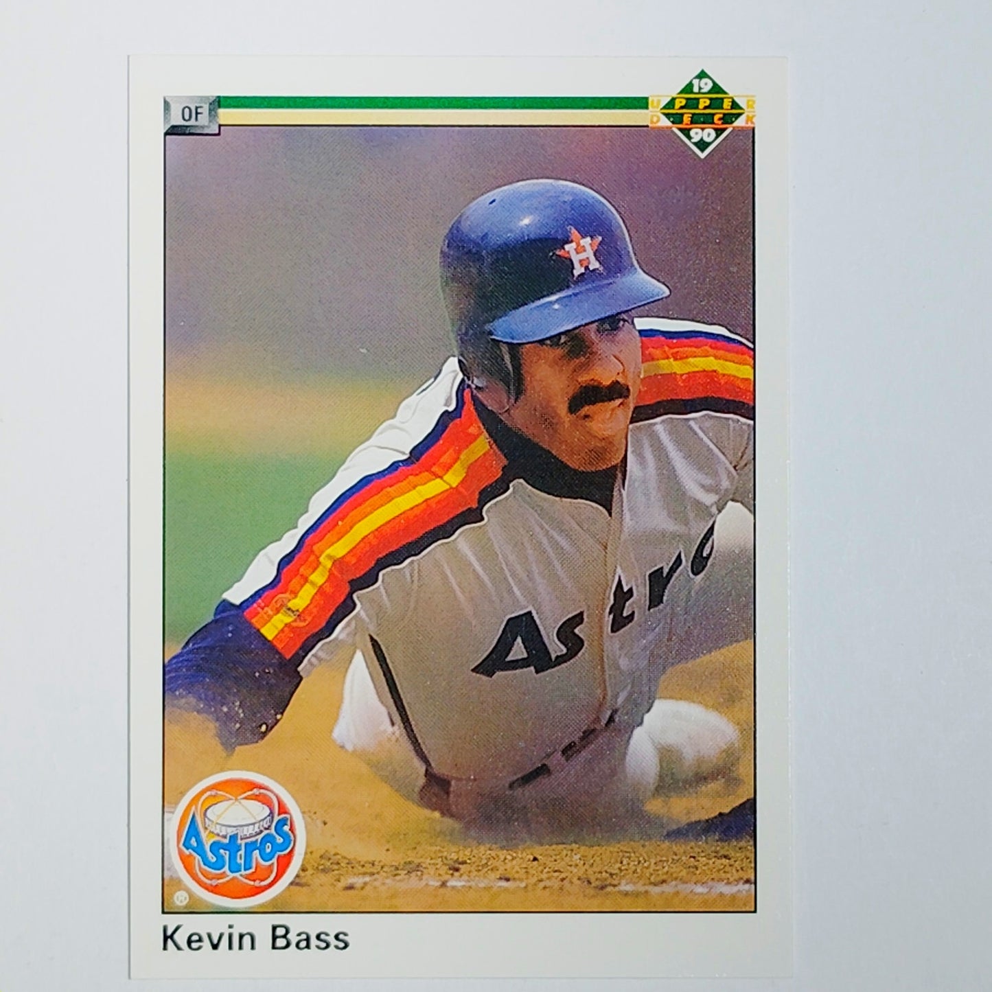 1990 Upper Deck Kevin Bass #302 Houston Astros Outfielder Sliding Action - VG/EX