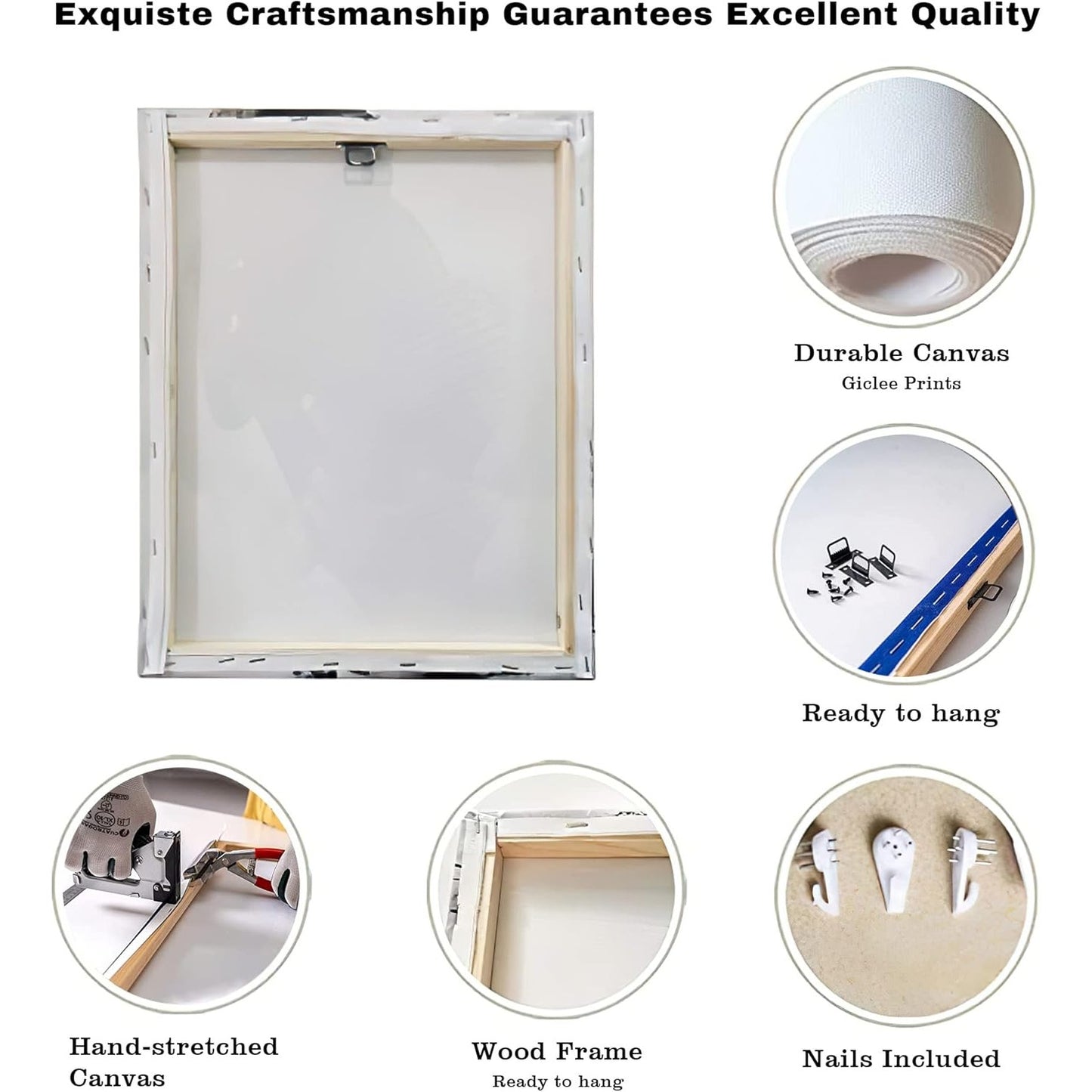 American Civil War Map Canvas Wall Art – 12x16 Framed Poster (1861–1865)