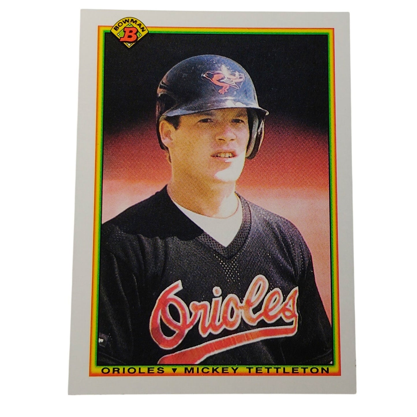1990 Bowman Mickey Tettleton #254 Baltimore Orioles Catcher MLB Baseball Card NM