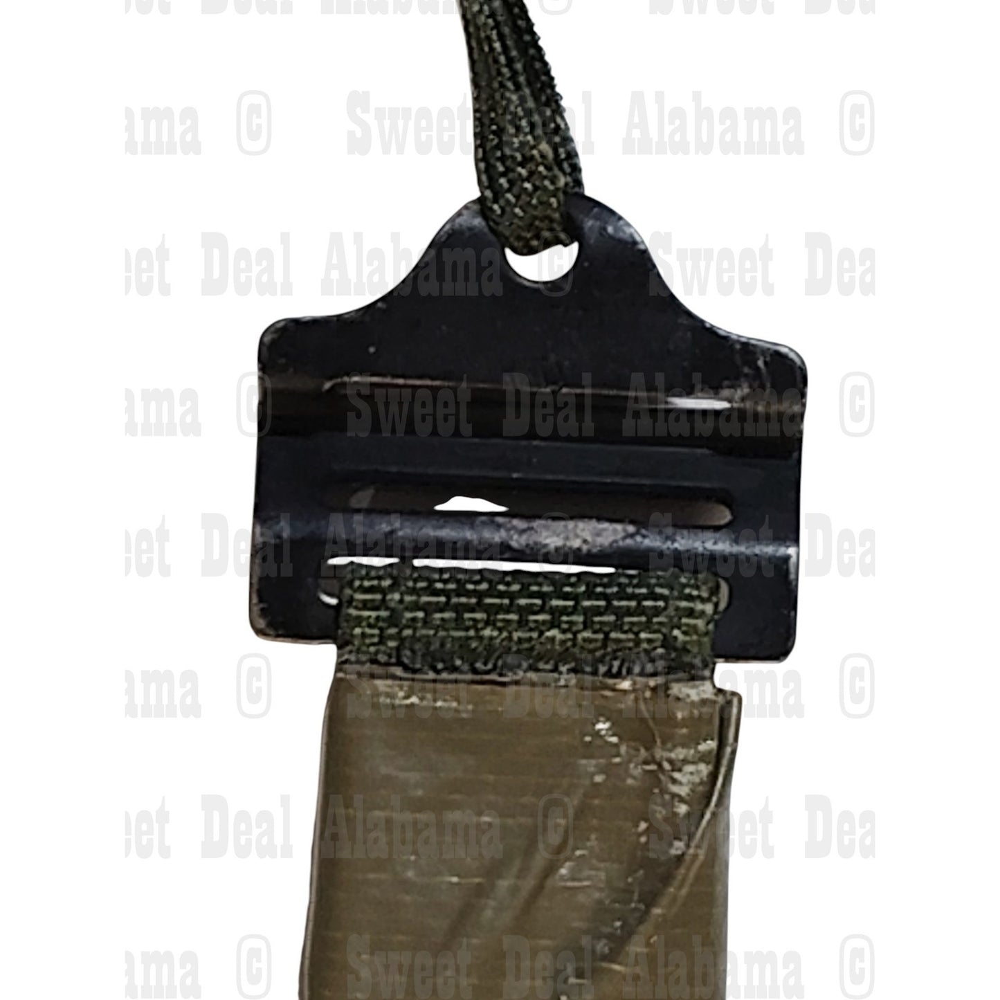 Military 23" Green Webbing Strap – 1" Wide, Metal Buckle, Utility Tie-Down