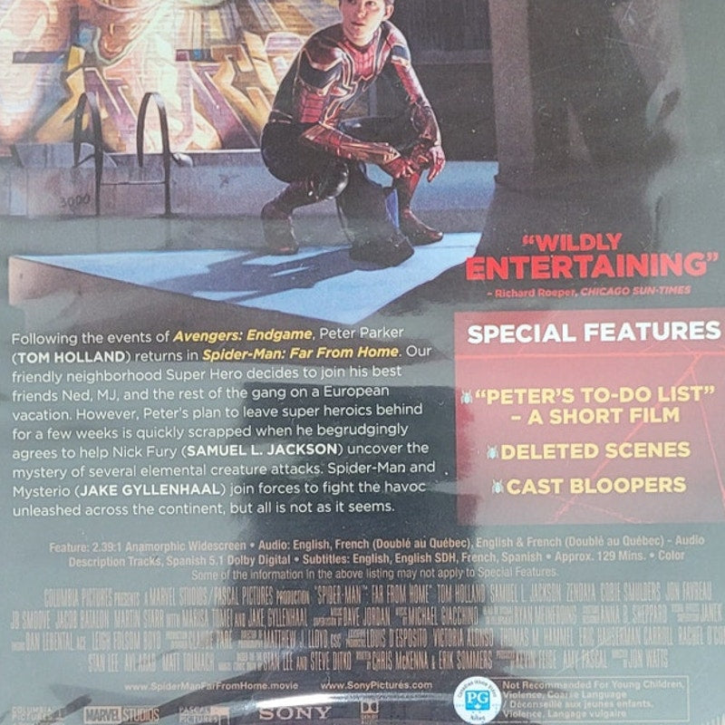 Spider-Man: Far From Home (DVD, 2019) Action Adventure Starring Tom Holland