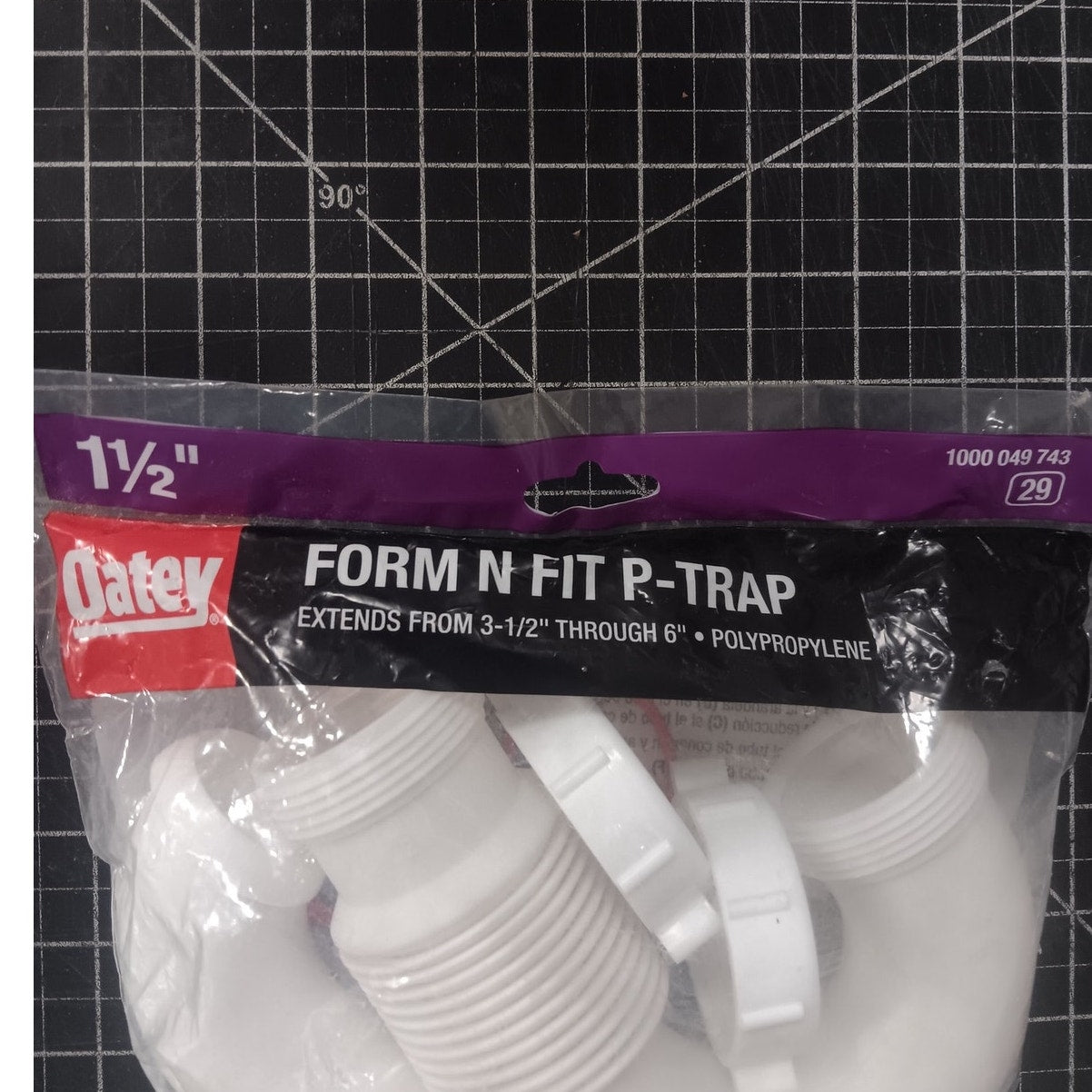 Form N Fit 1-1/2 in. White Plastic Sink Drain Flexible P-Trap
