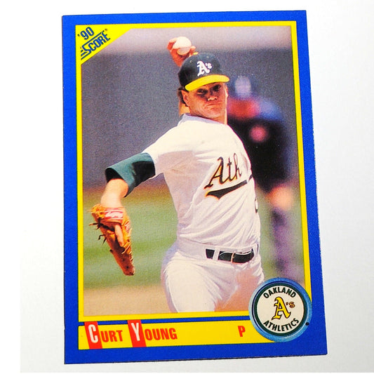 1990 Score Curt Young #533 Oakland Athletics Pitcher MLB Baseball EX