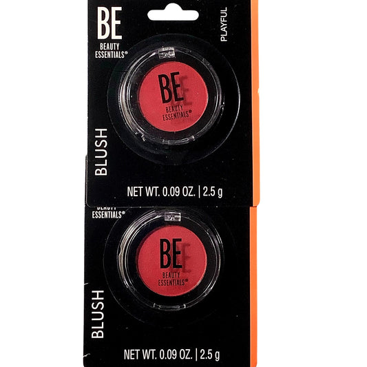 2-PK Beauty Essentials Blush, Playful, 0.09 oz. / 2.5g Compact & Travel-Friendly