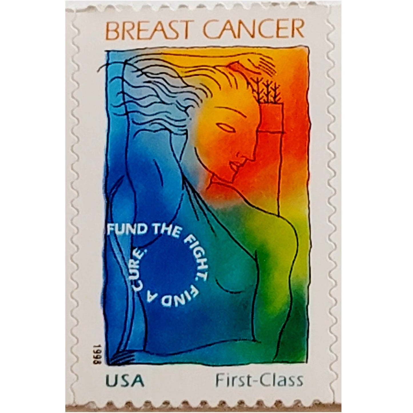 Block of 4 – 1998 USA 32¢ Breast Cancer Research MNH Scott B1 Semipostal