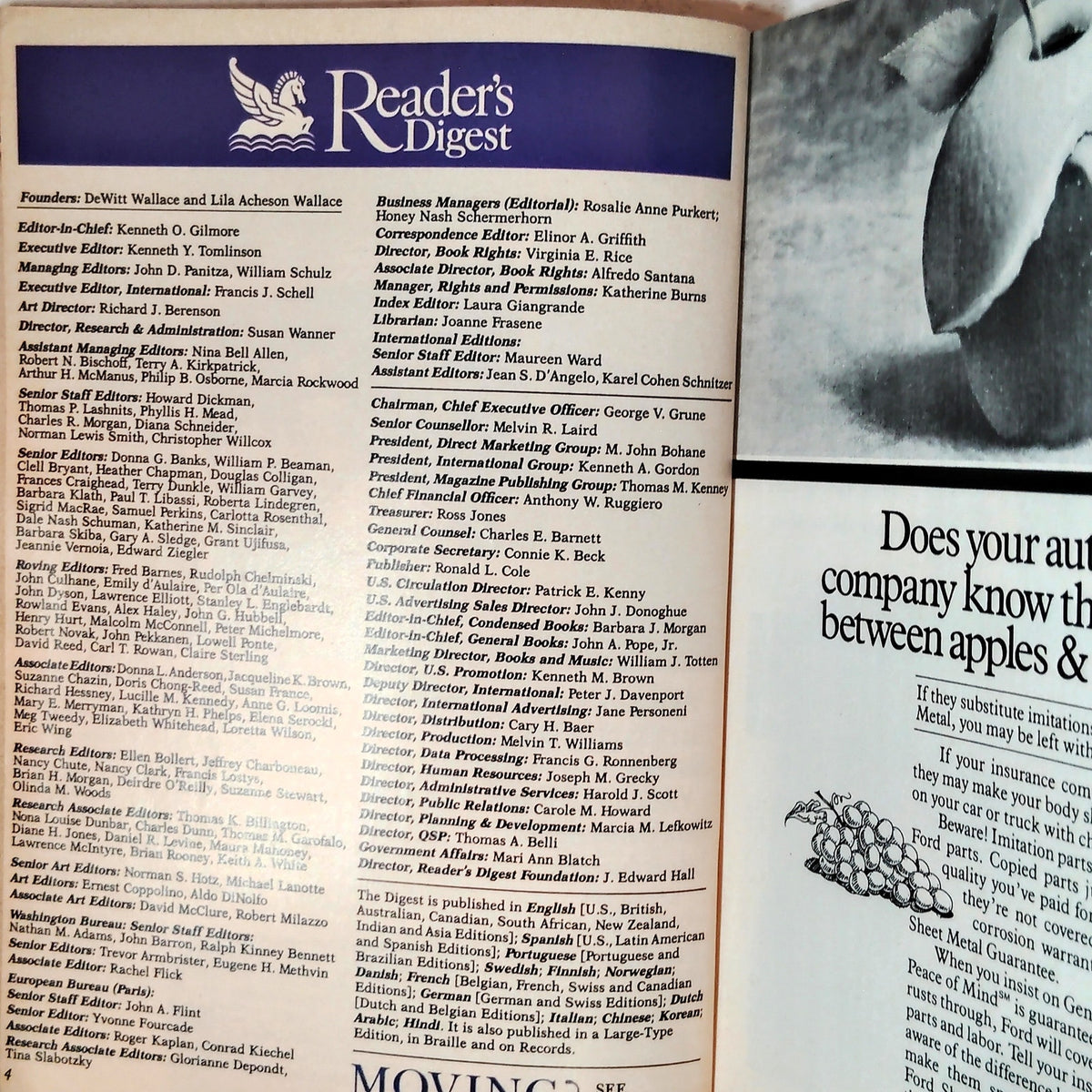 Vintage Reader's Digest September 1990 Magazine - Pan Am 103 Collectible
