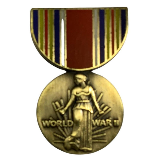 World War 2 (WW II) Victory Medal Lapel / Hat Pin 1-1/8"H x 3/4"W