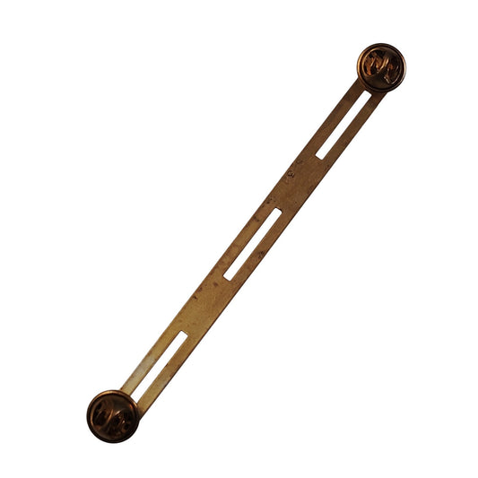 Vintage Three Ribbon Brass Mounting Pin Rack, Bar, With Clutchback Pins
