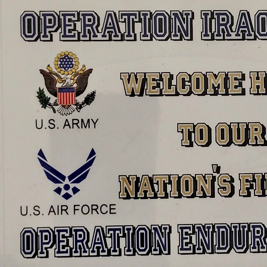 Operation Iraqi & Enduring Freedom Decal Sheet – 6" x 3.75" Welcome Home