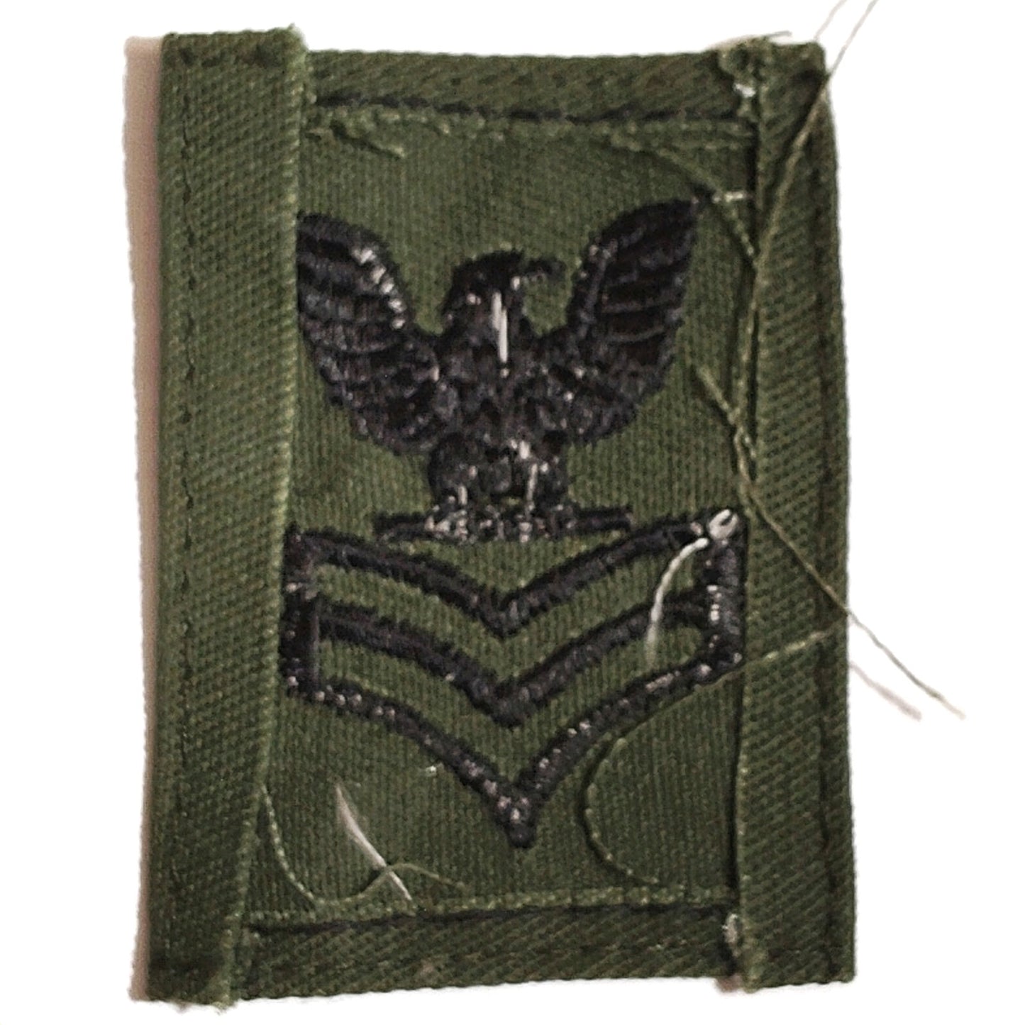 US Navy Petty Officer First Class PO1 E‑6 Patch ODG Black TE 2‑3/8" × 1‑3/4"