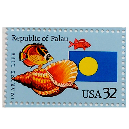 Block of 10 – 1995 USA 32¢ Republic of Palau MNH Scott 2999 Joint Issue
