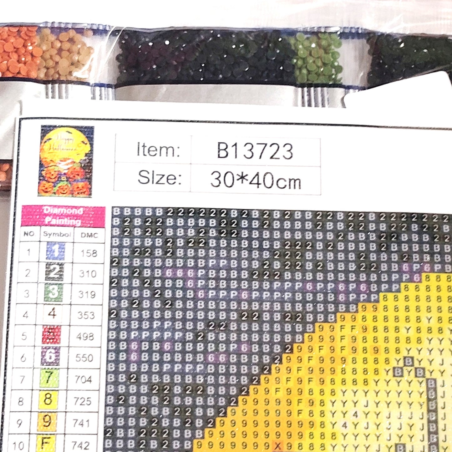 5D DIY Diamond Art Kit- "Happy Halloween" 11.8" x 15.75"  No.B13723