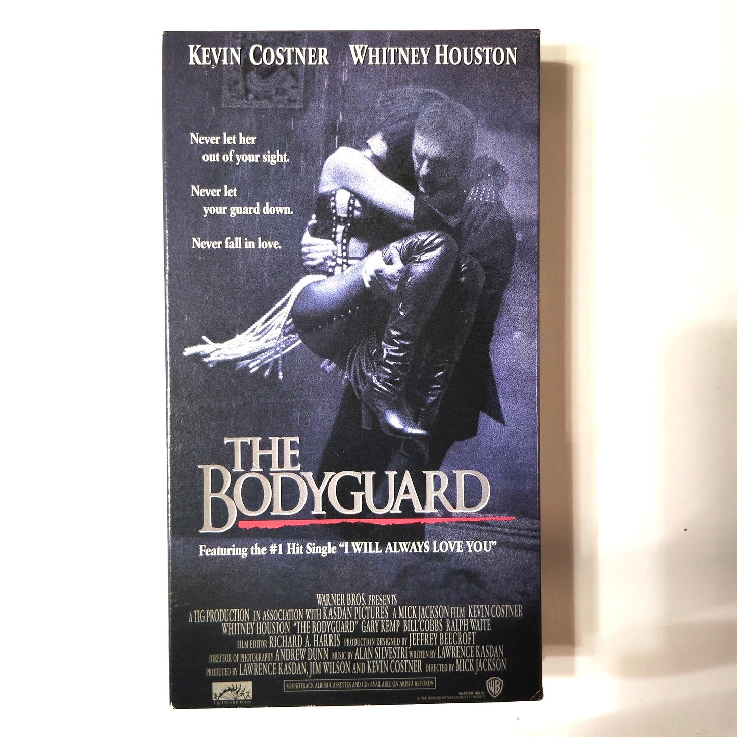 The Bodyguard VHS 1992 Kevin Costner Whitney Houston Romantic Thriller Warner