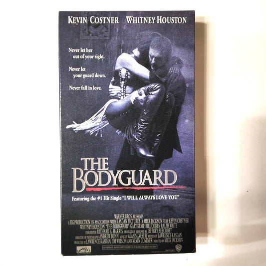The Bodyguard VHS 1992 Kevin Costner Whitney Houston Romantic Thriller Warner