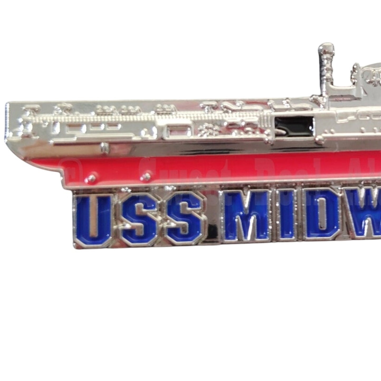 Naval USS Midway CV-41 Ship Collector's Hat, Lapel, Brooch Pin 2-1/2"W x 3/4"H