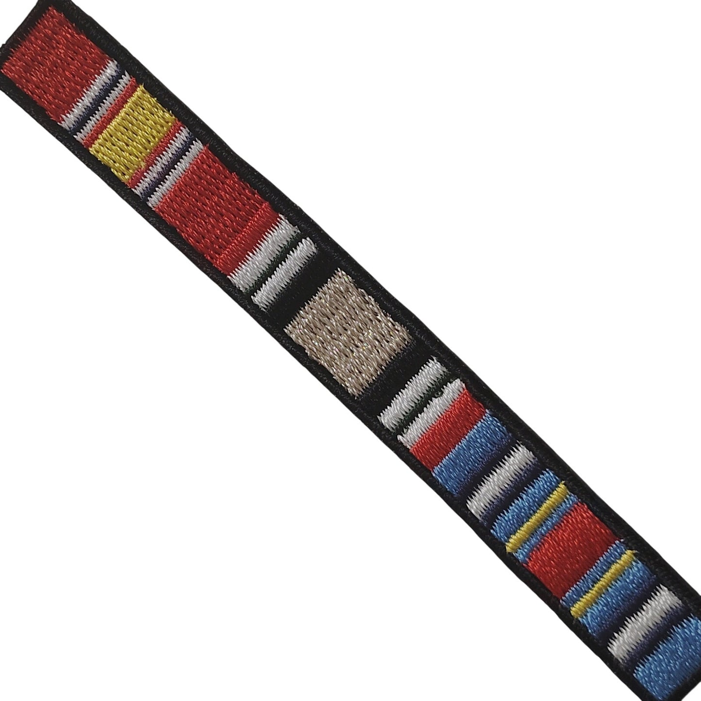 Iraq Campaign Service Ribbon Novelty Patch – Iron‑On, 4‑1/4" × 1/2"