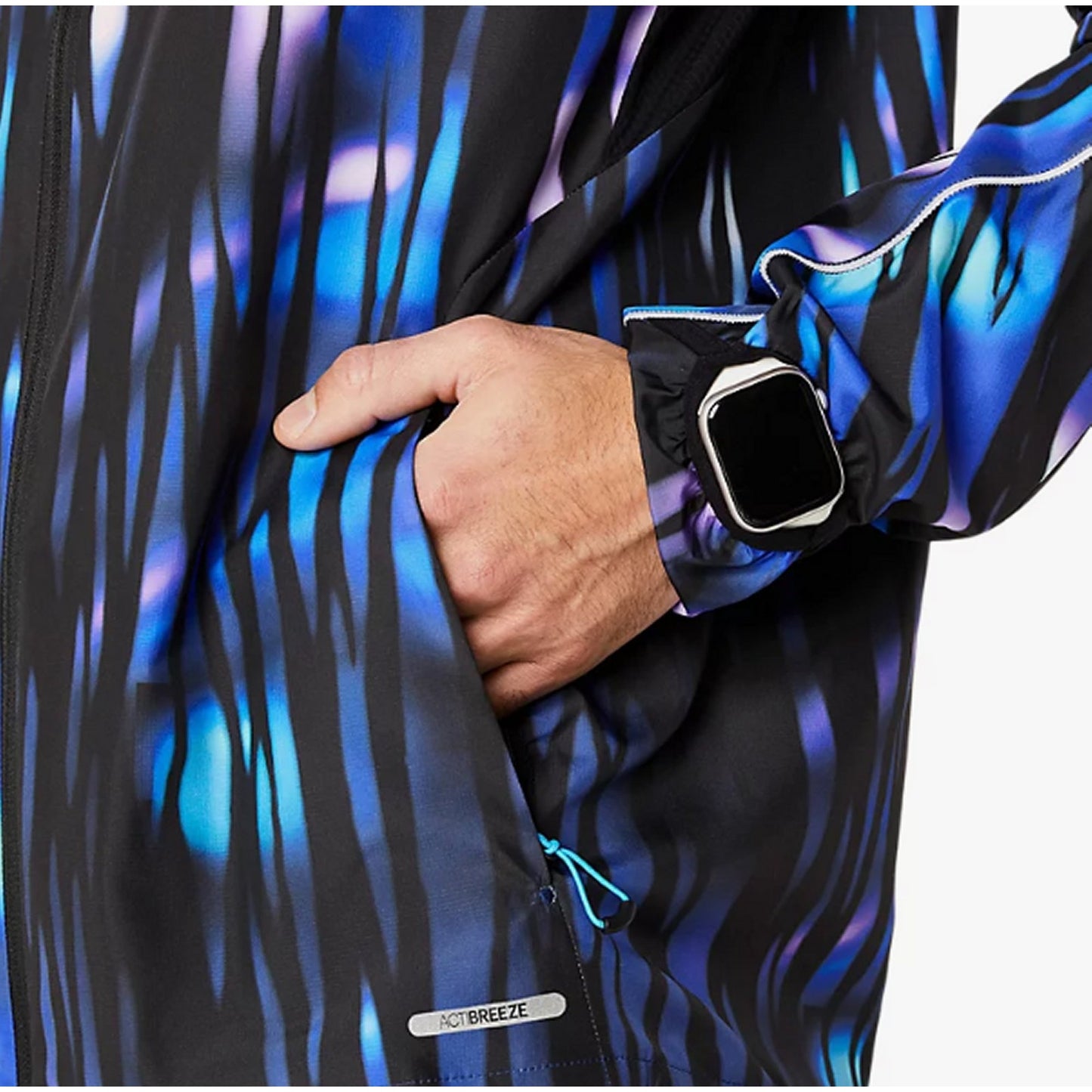 ASICS Road Lite‑Show Packable Jacket Men’s Medium Reflective Running Blue
