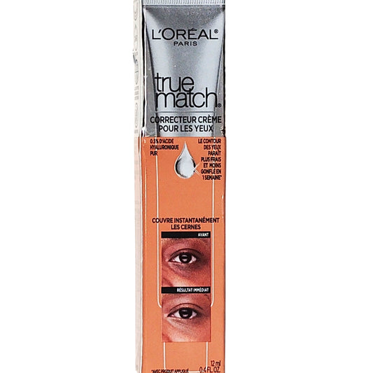 L'Oréal Paris True Match Eye Cream in a Concealer Dark C7-8 0.5% Hyaluronic Acid