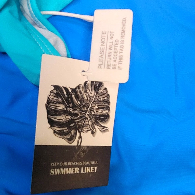 Swmmer Liket Women's Sexy One Piece Bathing Suits One Shoulder Swimsuits Monokini Slimming Mesh Swimwear, M (U.S. 8-10), NWT