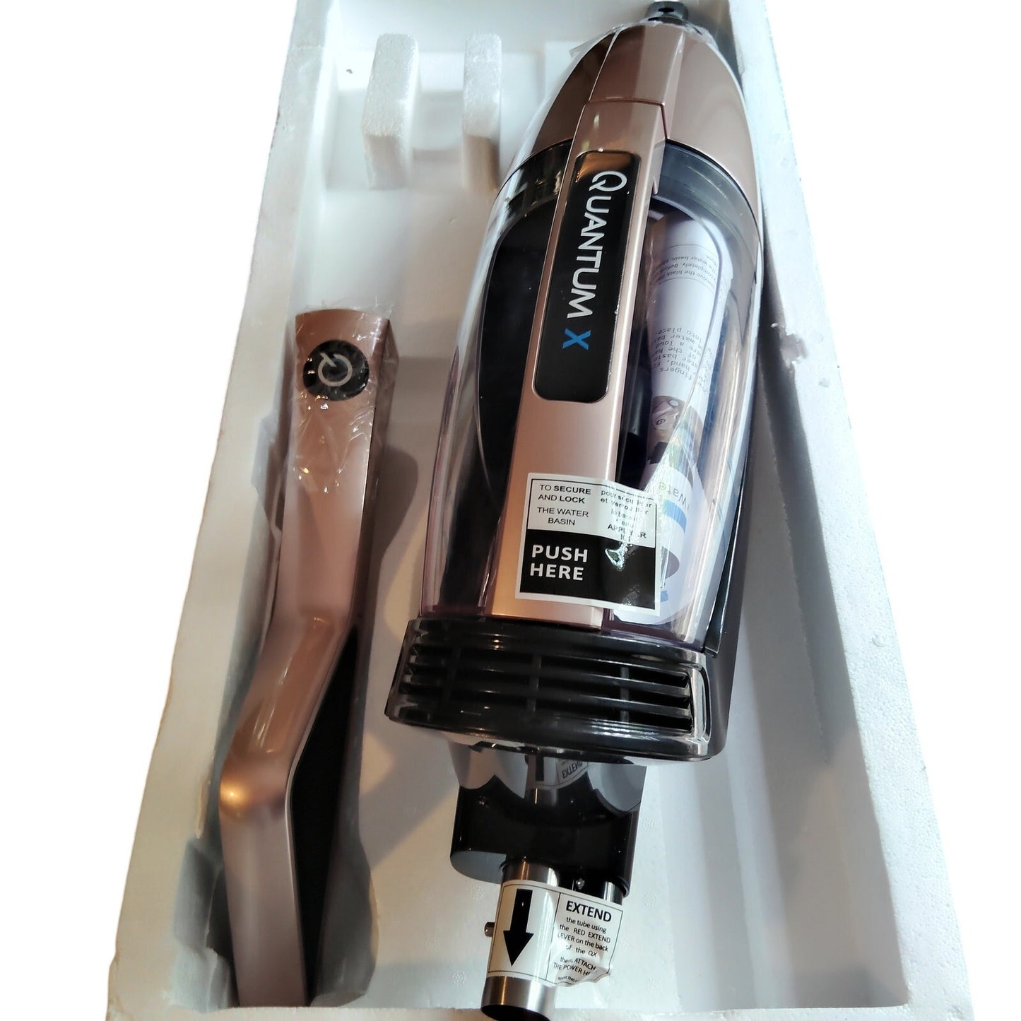Quantum X QX‑8002 PH Wet/Dry Vacuum Body Motor, Basin, Handle w/HW, Micro Insert