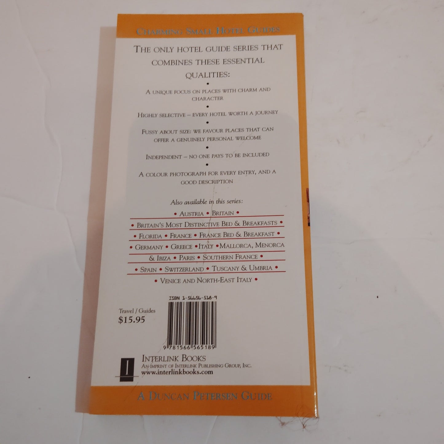 Charming Small Hotels New England NYC 2005 PB LN 2nd Ed Travel Lodging Guide