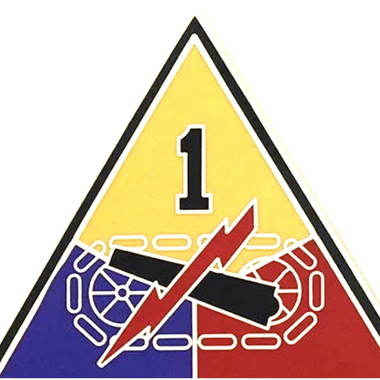 1st Armored Division CSIB Novelty Hat Lapel Pin Old Ironsides 2" × 2"