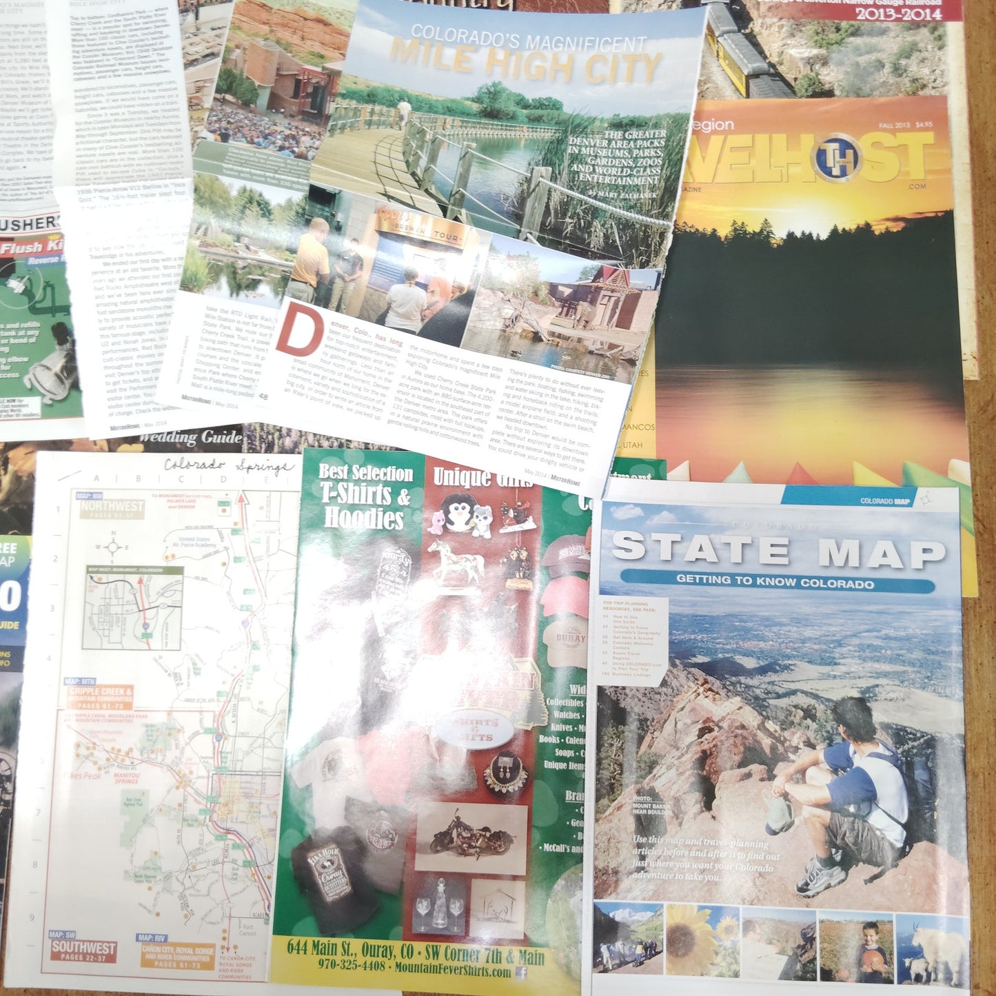 Colorado Tourism Guides & Ephemera Lot (2011-2013) - Maps & Brochures - 7 lbs.