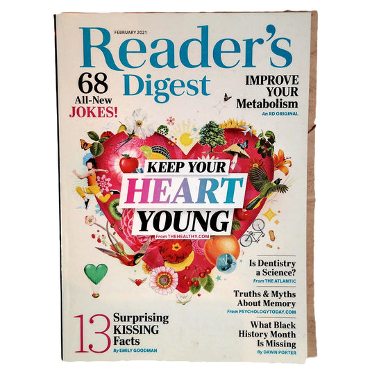 Reader's Digest Magazine February 2021 Keep Your Heart Young Health Back Issue