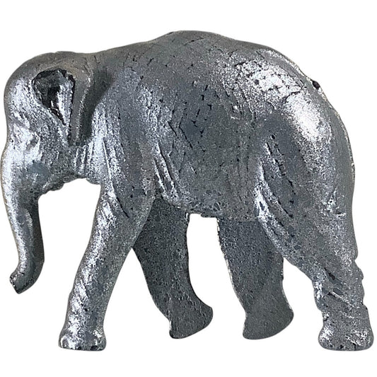 Vintage Miniature Soft Metal Elephant Figurine 1-1/8"H x 1-3/8"L x 1/2"W