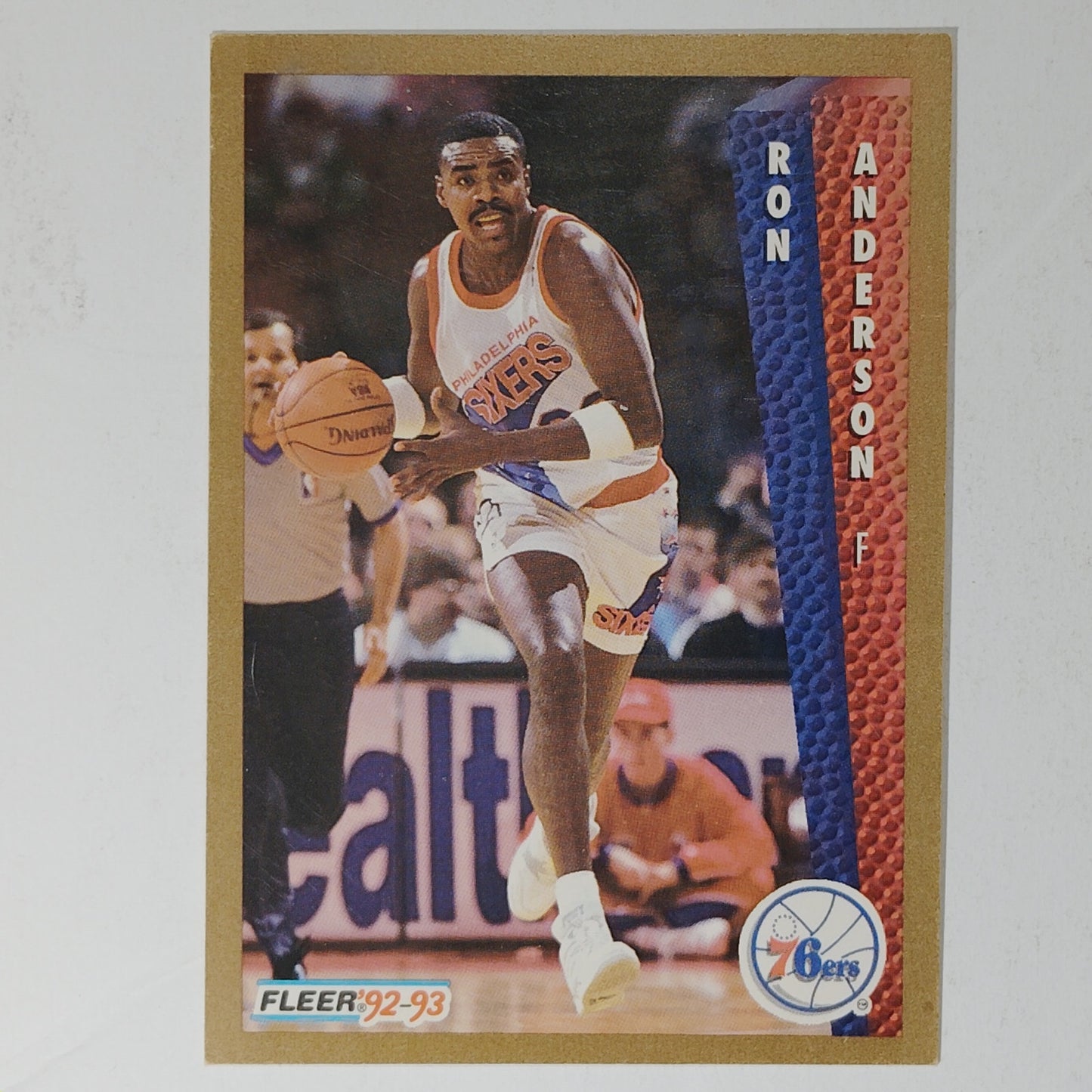 1992–93 Fleer Ron Anderson #166 – Philadelphia 76ers – Forward – VG/EX