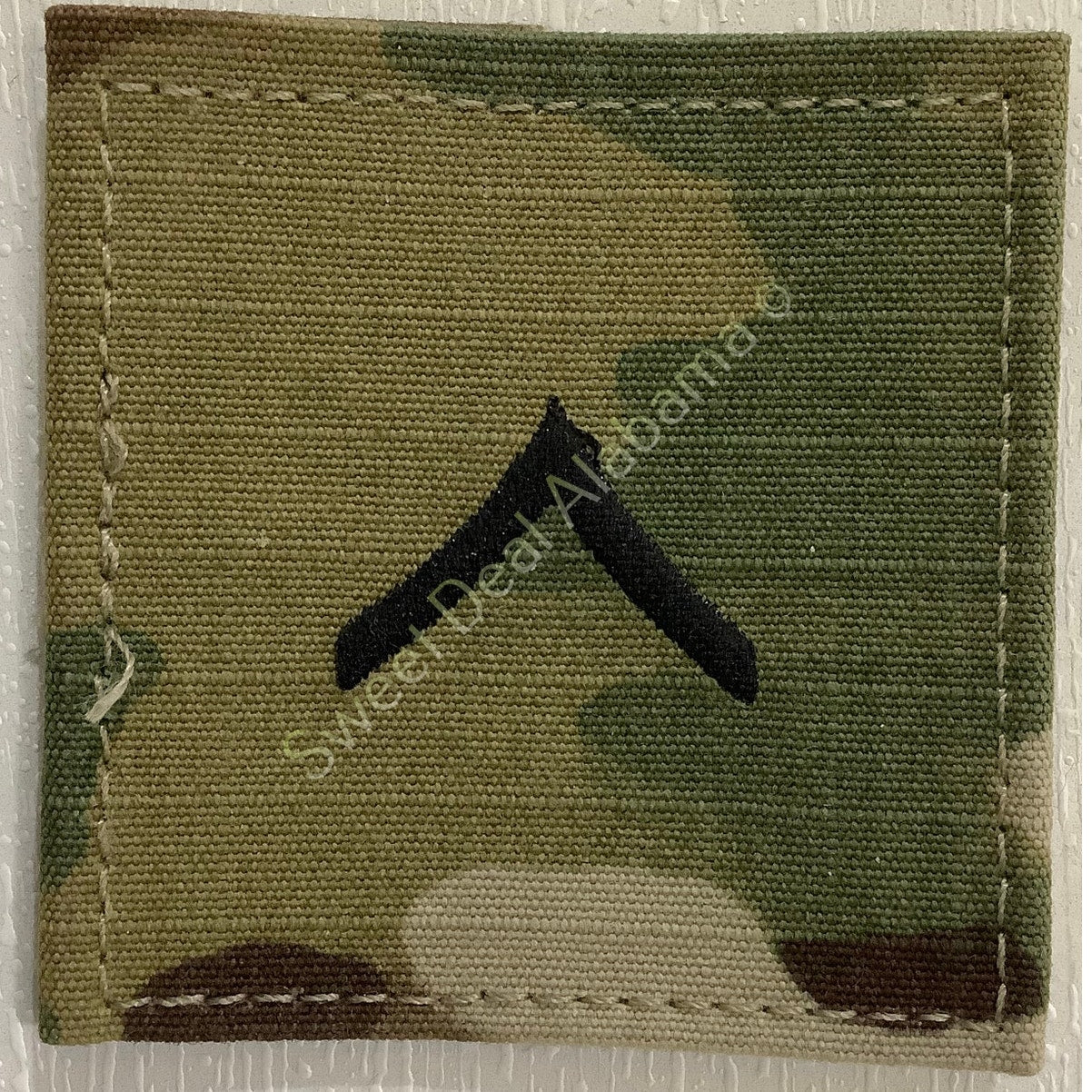 Embroidered Private 2nd Class (E-2) OCP Sew-On Rank Insignia, Multi-Camo 2" x 2"
