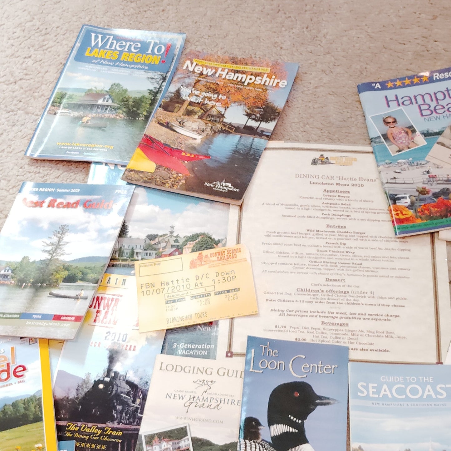 Vintage New Hampshire Travel Ephemera Lot 2010 White Mountains Seacoast 3.75 Lbs