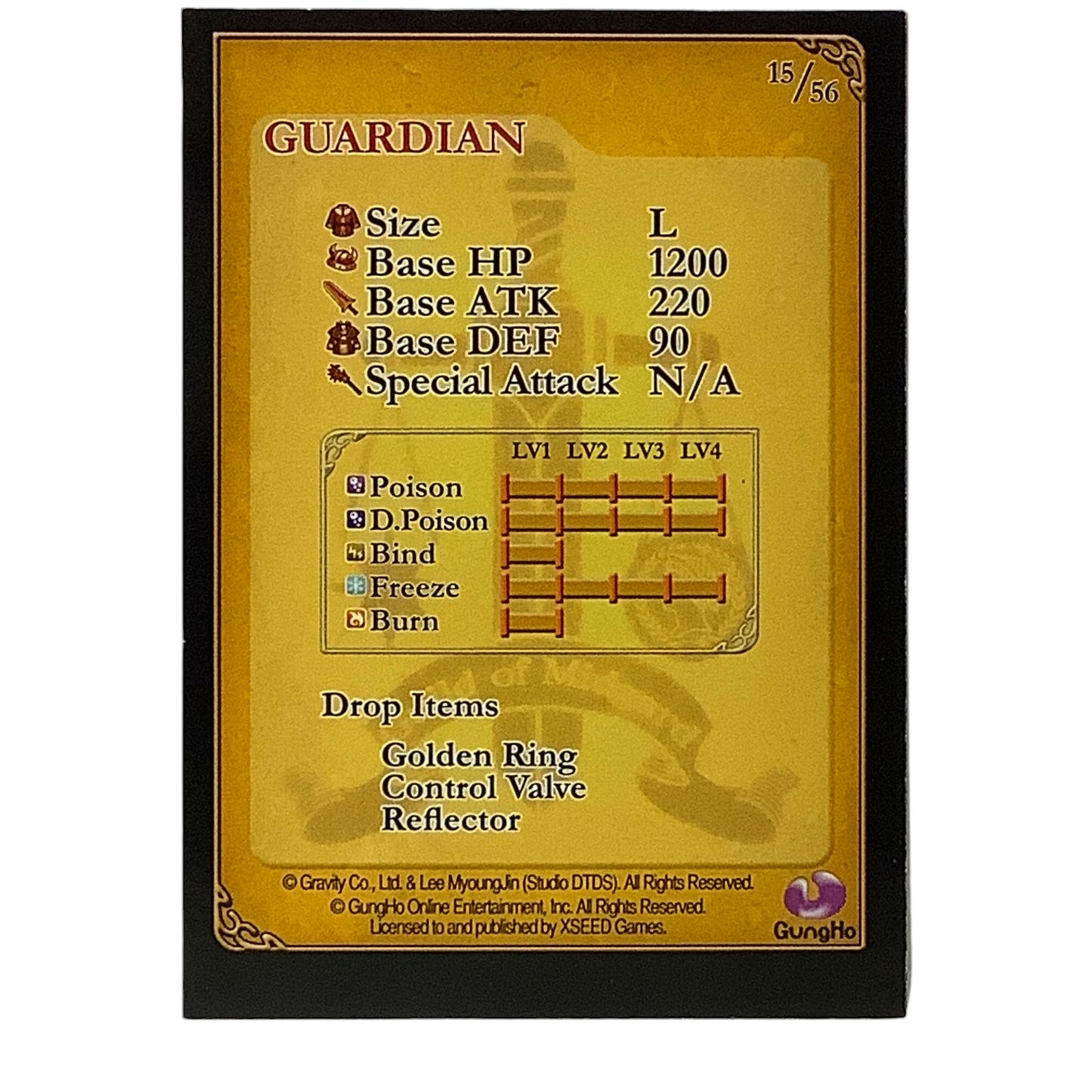 Ragnarok Odyssey Game Card 15/56, Guardian, by XSeed Games