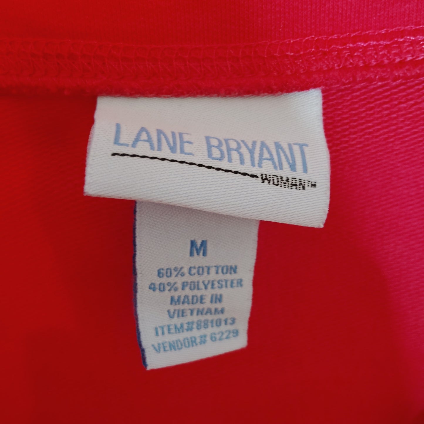 Lane Bryant Vintage Pink Zip Front Robe House Dress - Cotton Blend Medium