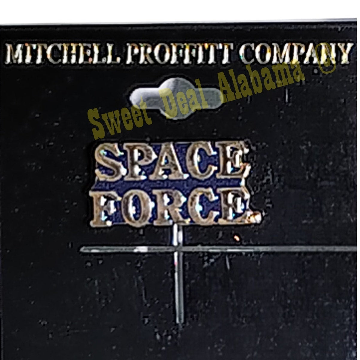 United States Space Force Text Pin, 1"W x 1/2"H, By Mitchell Proffitt Comp.