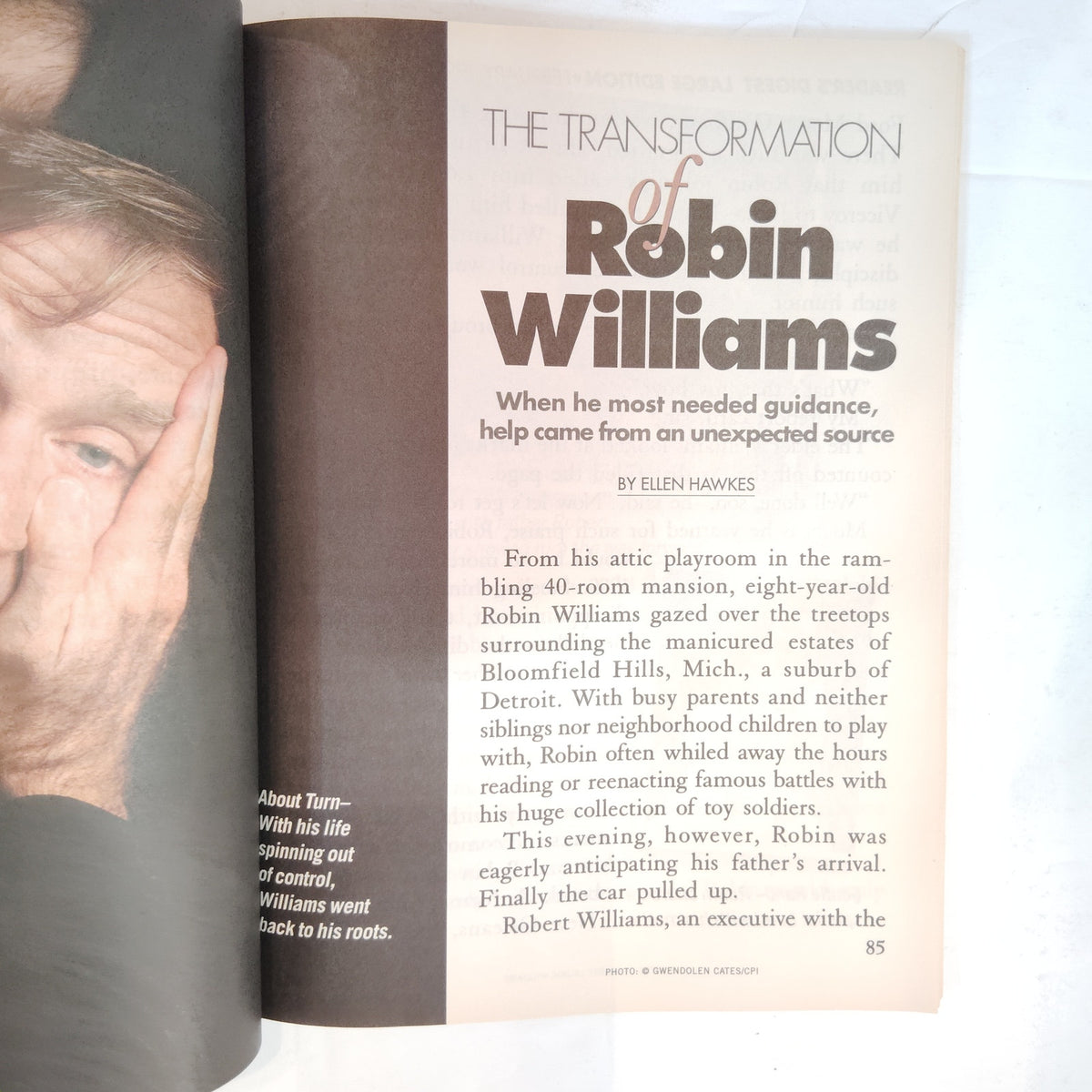 Vintage Reader's Digest Feb 1999 Large Print Robin Williams Cover