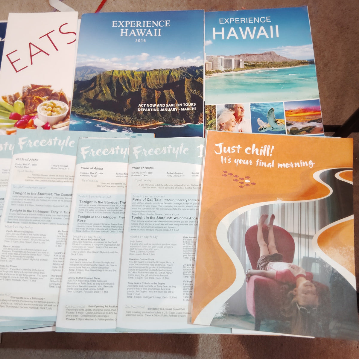Vintage 2008 Norwegian Cruise Line Hawaiian Cruise Ephemera Lot
