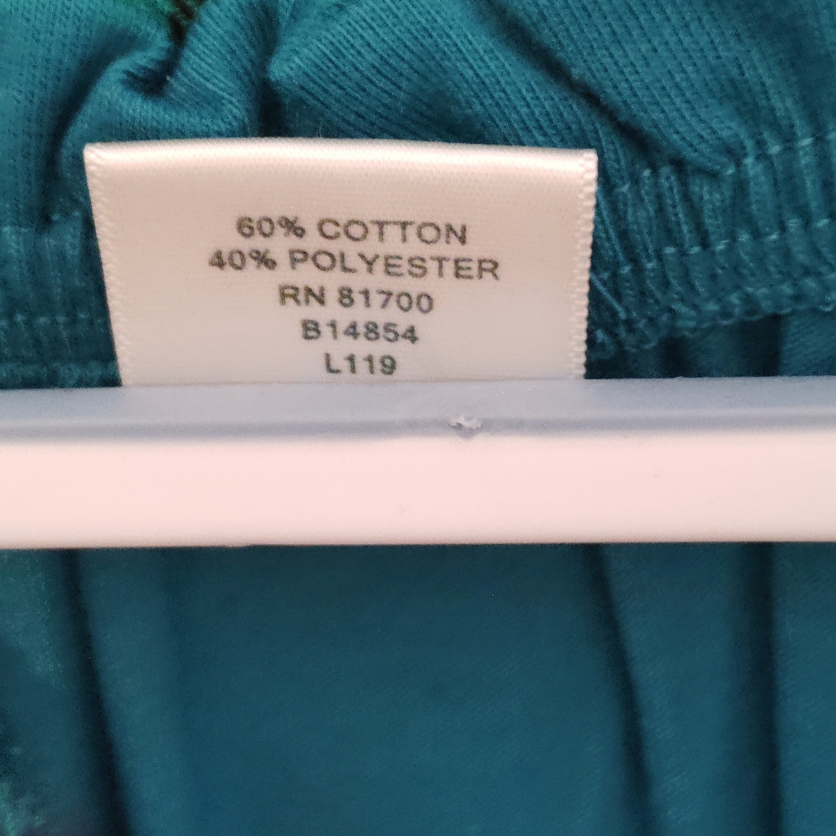Blair Green Navy Plaid Overshirt Teal Smocked Top 2-PC Set Women’s Large EUC