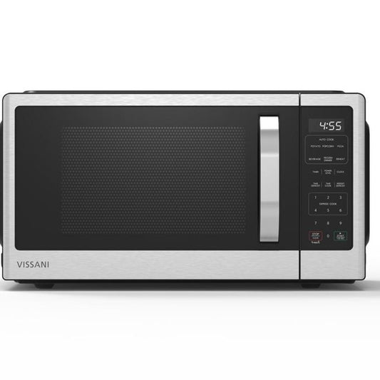 Vissani 1.1 cu. ft. Countertop Microwave, Fingerprint Resistant Stainless Steel
