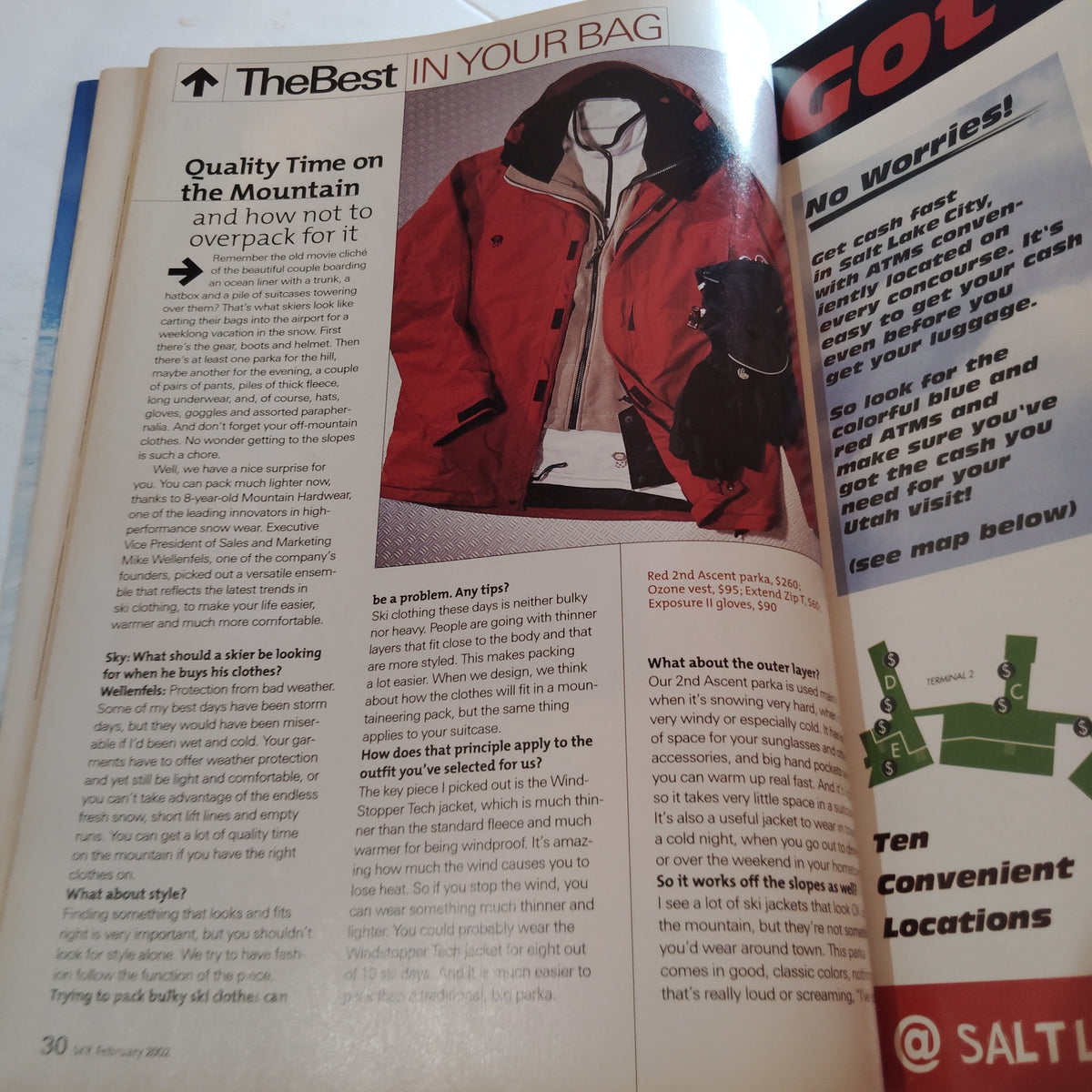 Delta Sky Magazine, February 2002: Skiing, Robert Redford, Winter Olympics
