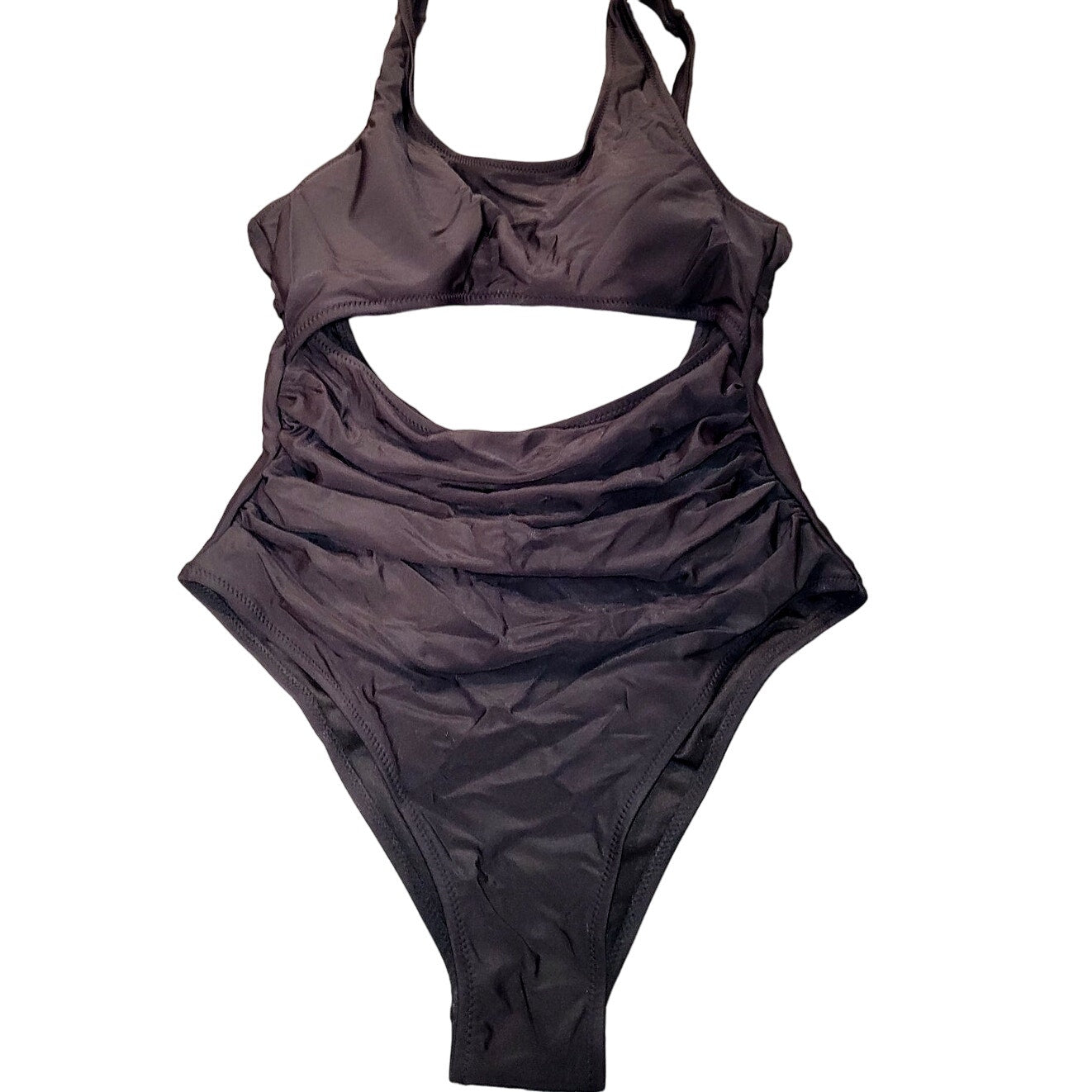 VIMPUNEC Tummy Control One Piece Swimsuit High Waisted, Cut Out, Black, M (6-8)