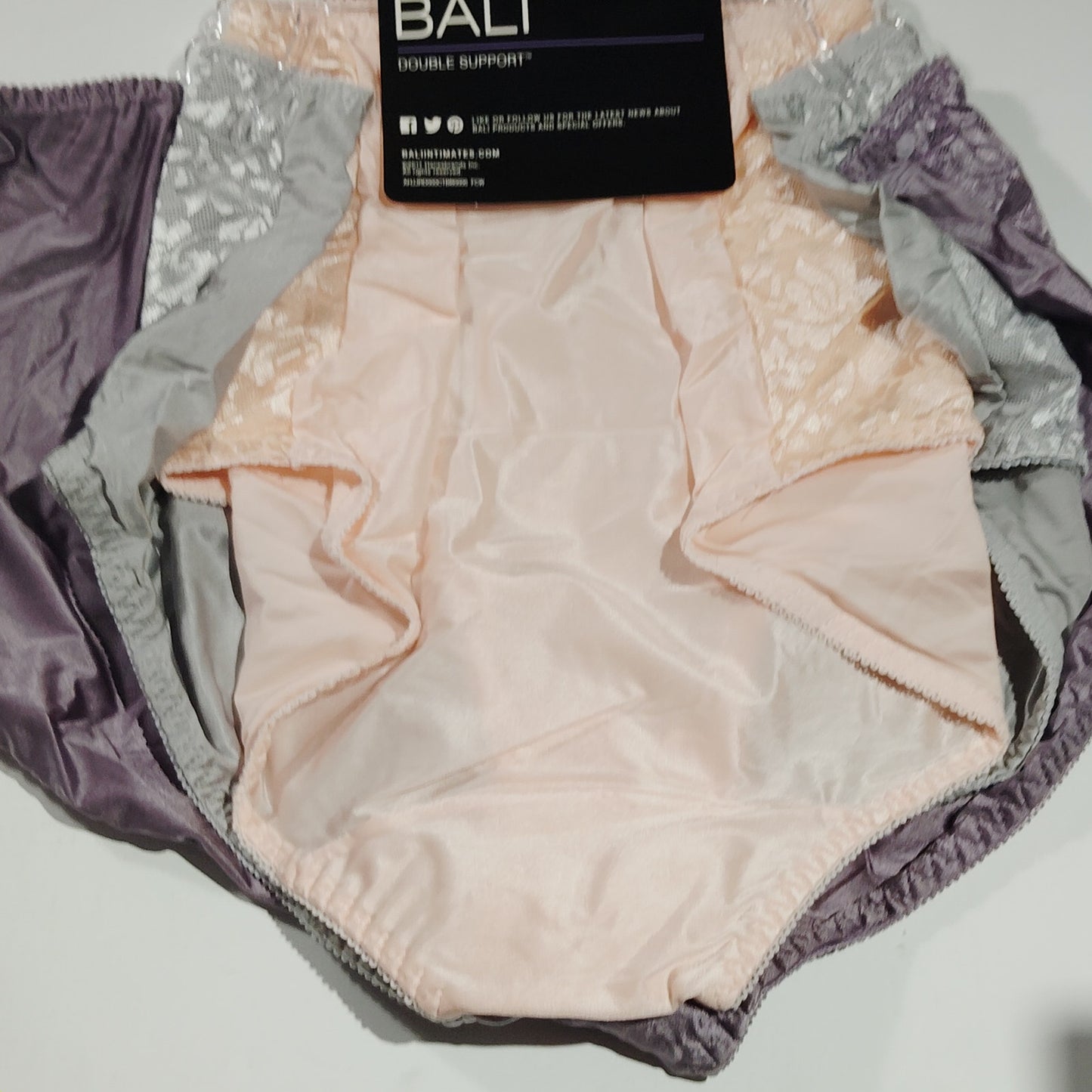 Bali Double Support Brief Panty Set – 3 Pack – Size 8/XL – Women’s