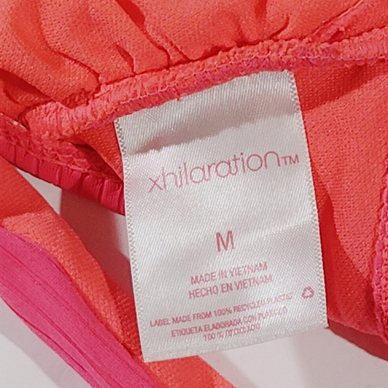 Xhilaration Pink Ribbed Bikini Top – Medium – NWOT