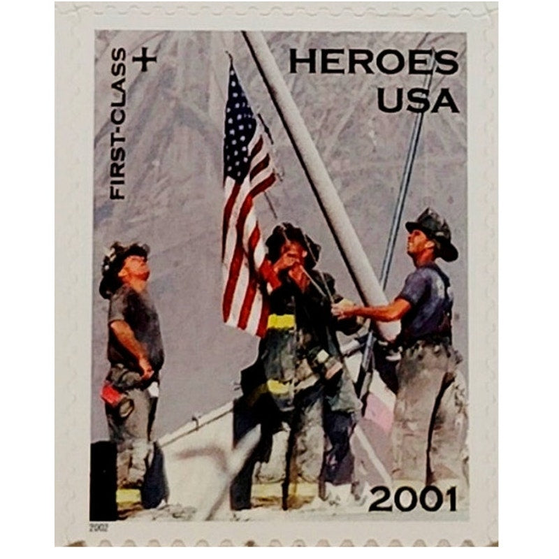 Block of 6 – 2002 USA 45¢ Heroes of 2001 MNH Scott B2 Semipostal