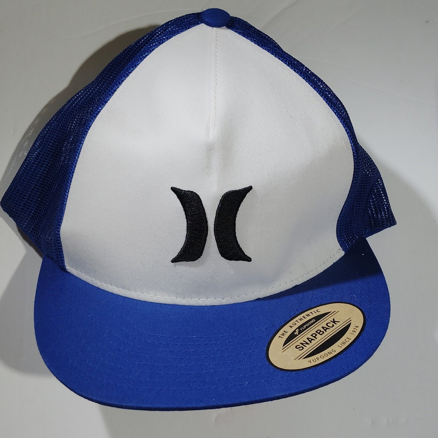 Hurley Men's Icon Solid Flat Trucker Hat Cap - Royal Blue/White- LTP