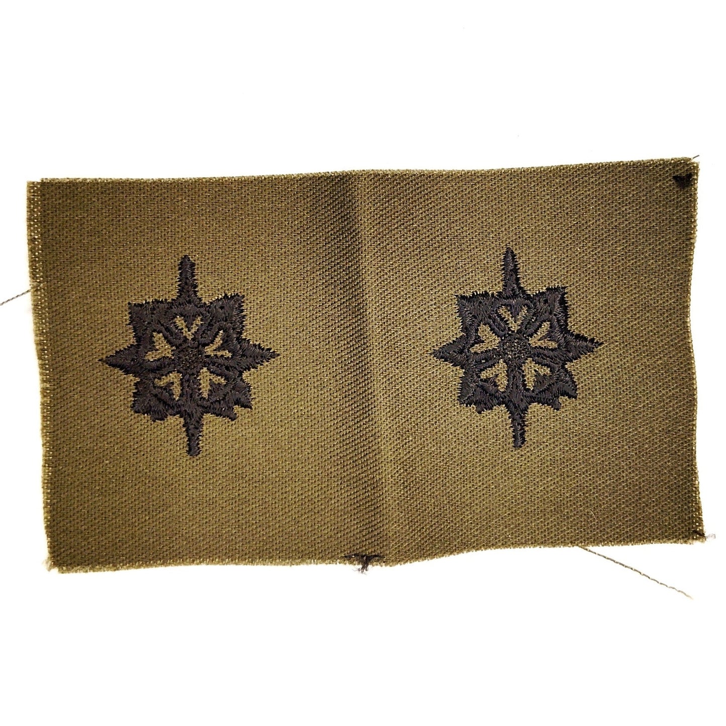 Army Officer Military Intelligence Subdued Collar Patch Pr. Vietnam BDU OD Twill